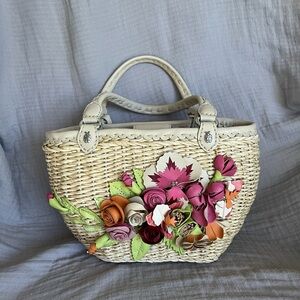 Vintage Brighton Straw Handbag